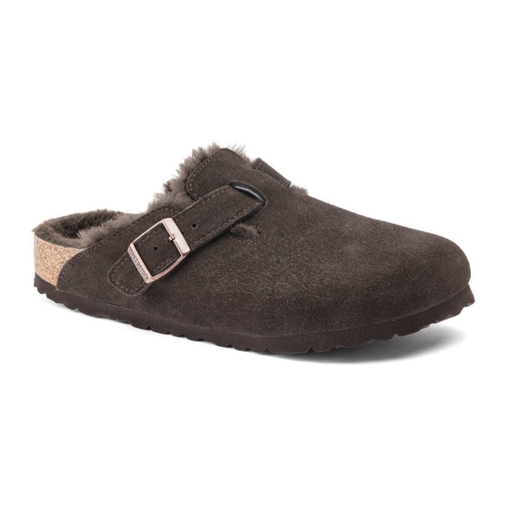 Birkenstock Boston Clog with Fur Brown Size 11 NWOT